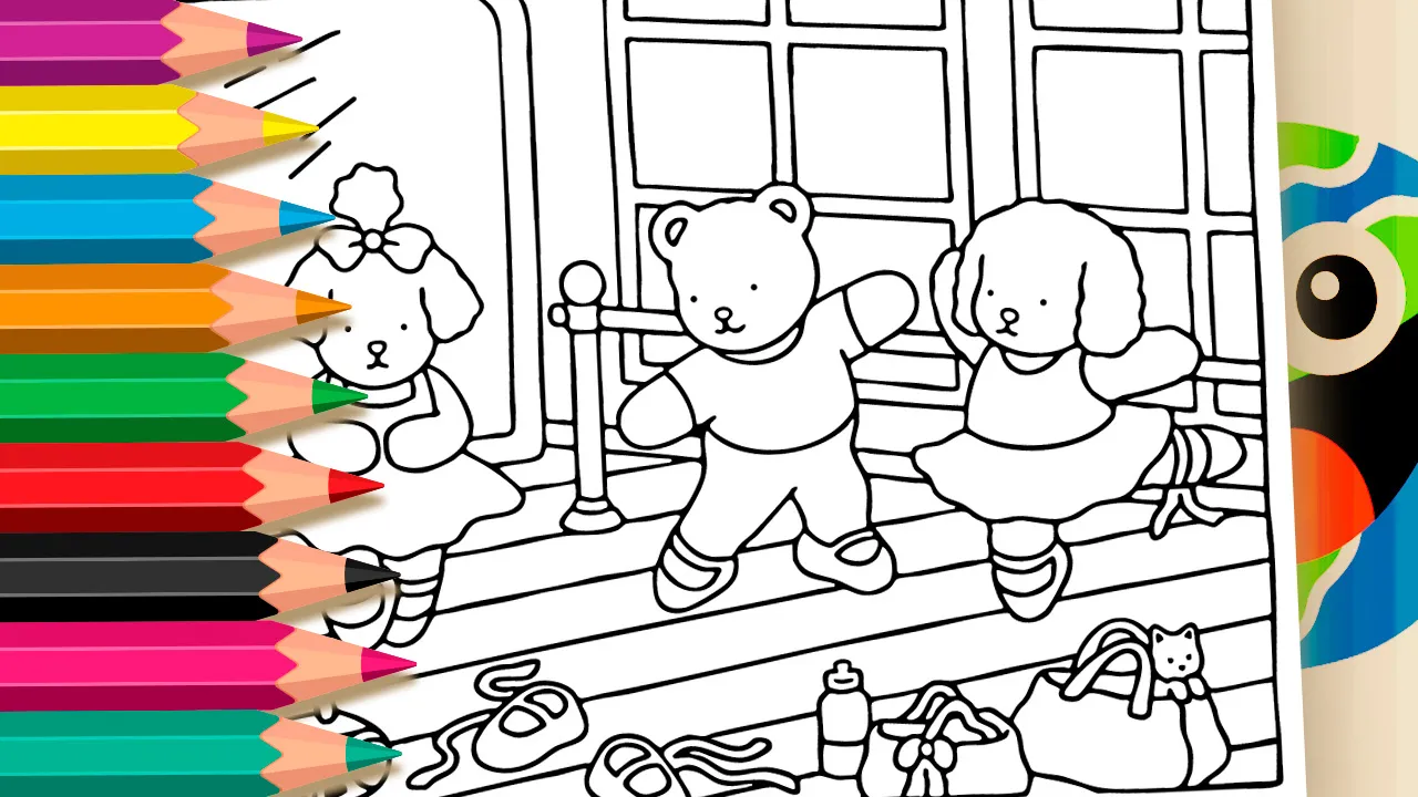 Bobbie Goods Ballet Studio Theme Coloring Page