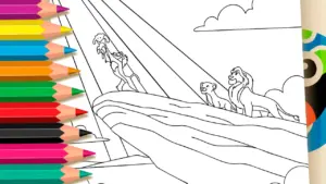 Coloring page The Lion King Baptism Coloring Page: Color Online or Print Free PDF