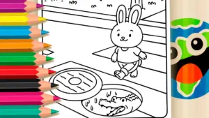 Coloring page Open Manhole Cover Coloring Page: Fun Online or Printable PDF