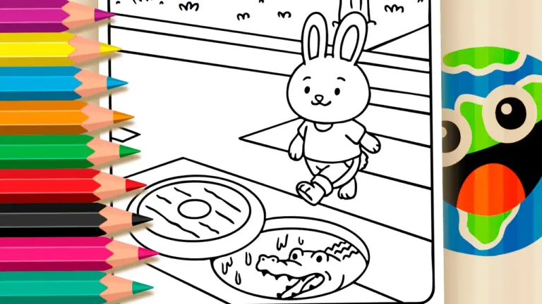 Open Manhole Cover Coloring Page: Fun Online or Printable PDF - Cute & Kawaii Coloring Pages Online