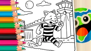 Coloring page Prison Escape Coloring Pages: Color Online or Print Free PDF