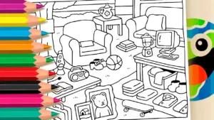 Coloring page Bobbie Goods Style Garage Sale Coloring Page - Free Mobile Coloring Fun!