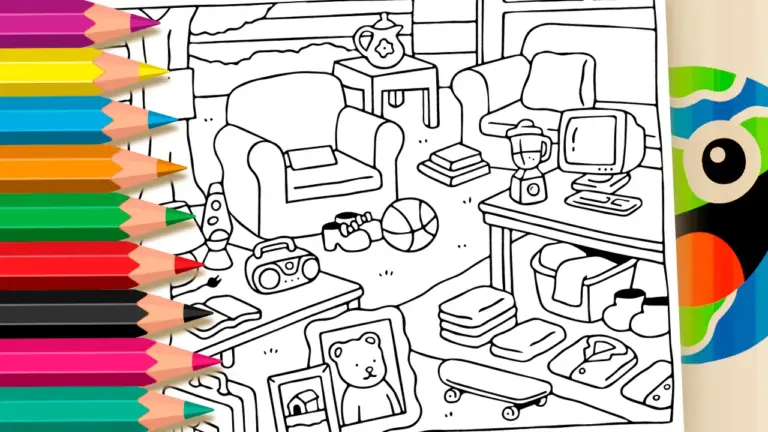 Bobbie Goods Style Garage Sale Coloring Page – Free Mobile Coloring Fun! - Cute & Kawaii Coloring Pages Online