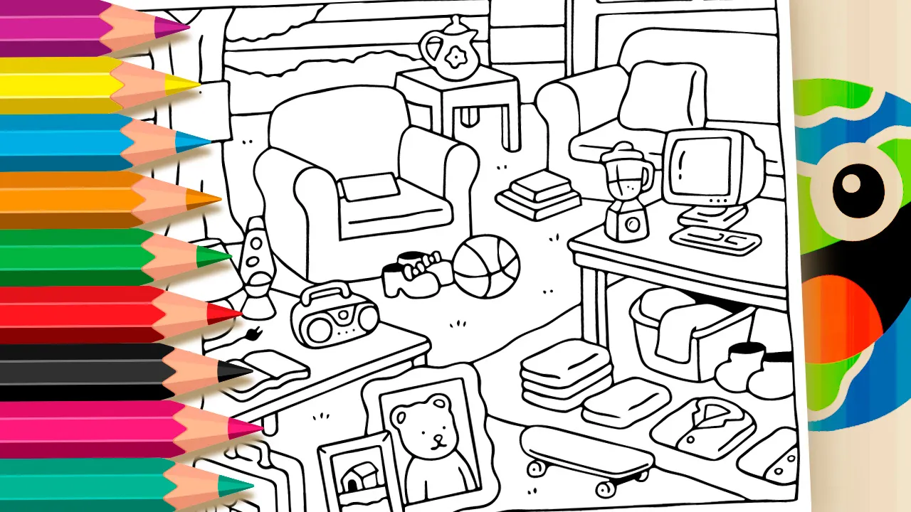 Bobbie Goods Style Garage Sale Coloring Page – Free Mobile Coloring Fun!