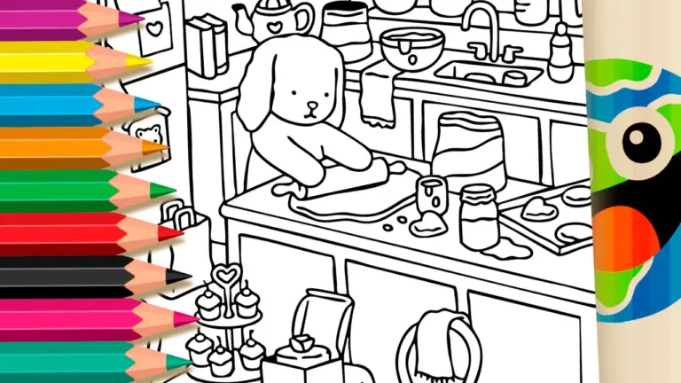 Cute Bobbie Goods Style TikTok Cookies Coloring Page - Cute & Kawaii Coloring Pages Online
