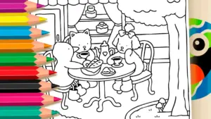 Coloring page Bobbie Goods Style Tea Time Coloring Pages FREE ▷ Paint on Your Phone