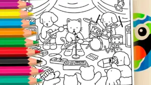 Coloring page Metal Bears: Deftones Cover by Bobbie Goods - Theme Coloring Page