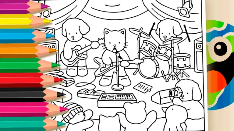 Metal Bears: Deftones Cover by Bobbie Goods – Theme Coloring Page - Cute & Kawaii Coloring Pages Online