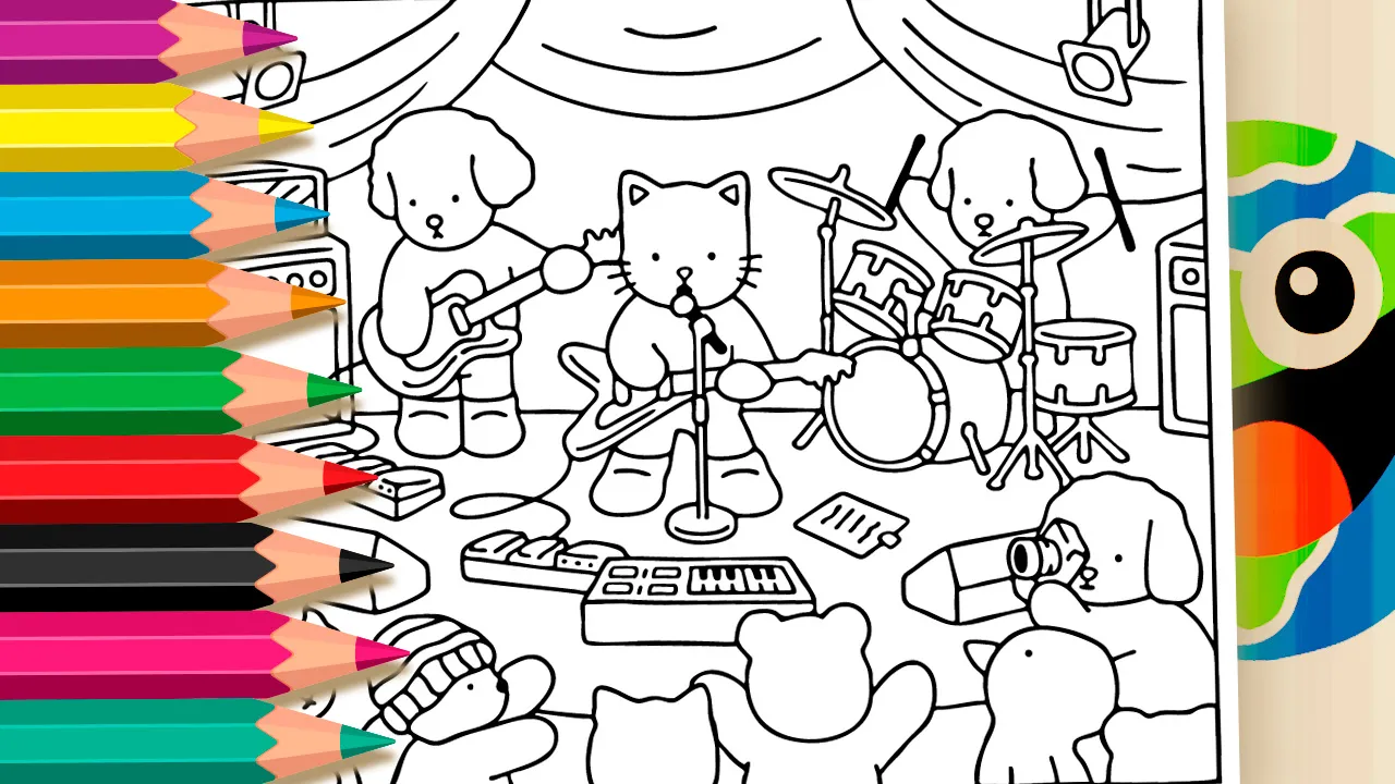 Metal Bears: Deftones Cover by Bobbie Goods – Theme Coloring Page