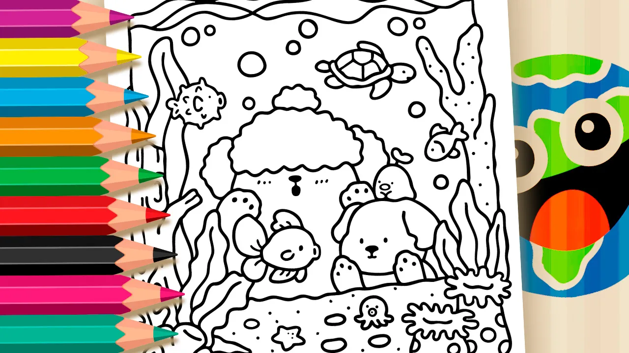 Super Cute Aquarium Coloring Pages – FREE to Paint on Mobile