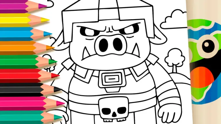 Minecraft Zombie Piglin Coloring Page Fun - Famous Characters Coloring Pages