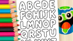 Free Alphabet Letters Coloring Pages A to Z – Color on Your Phone coloring page