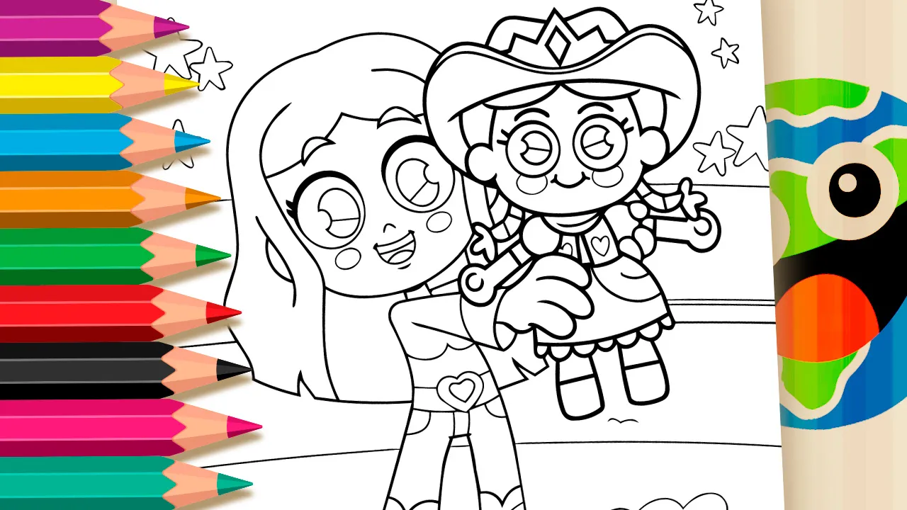 Boiadeirinha and Lili Free Online Coloring Pages