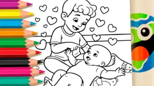 Coloring page Brotherly Love Coloring Pages - Free to Color on Your Phone