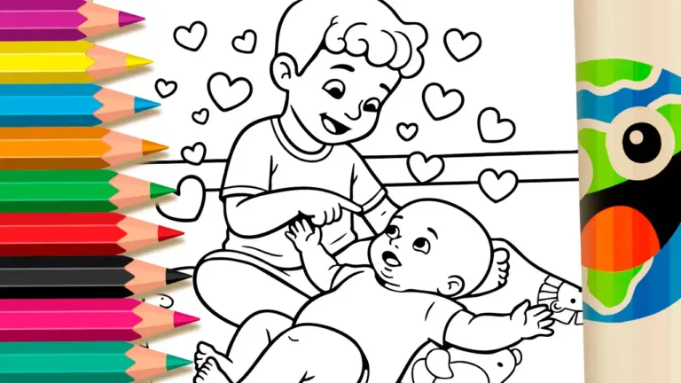 Brotherly Love Coloring Pages – Free to Color on Your Phone - Cute & Kawaii Coloring Pages Online