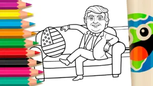 Trump Easter Egg FREE ▷ Color on Mobile coloring page