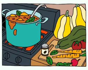 Dinner time – Colored Drawing Online to Paint and Print | Free Coloring Game at World Coloring