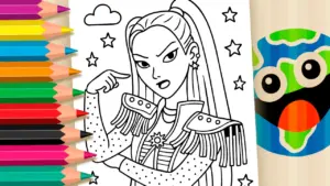 Coloring page Mira K-pop Coloring Page – Free Online Coloring Fun