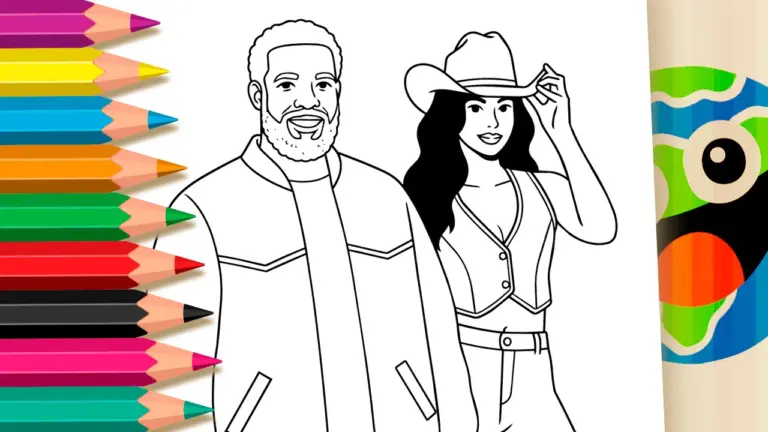Péricles and Ana Castela Theme Coloring Page – Free Online Art - Culture & Holiday Coloring Pages