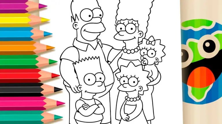 Simpsons Family Coloring Pages | Free Fun to Color on Mobile - Famous Characters Coloring Pages