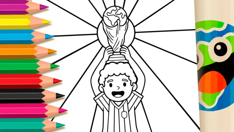 World Cup Champion Coloring Page – Free & Fun Activity - Culture & Holiday Coloring Pages