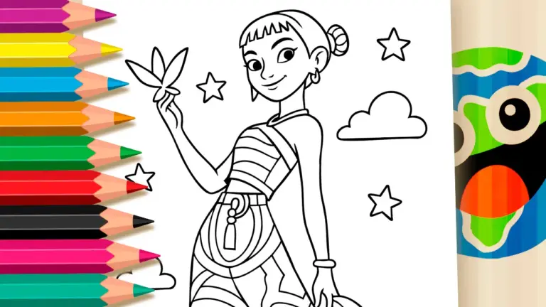 Zoey K-pop Warriors Free Theme Coloring Pages - Famous Characters Coloring Pages
