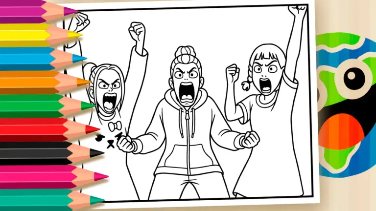 Angry KPOP Warriors Coloring Pages – FREE to Paint Now! - Culture & Holiday Coloring Pages