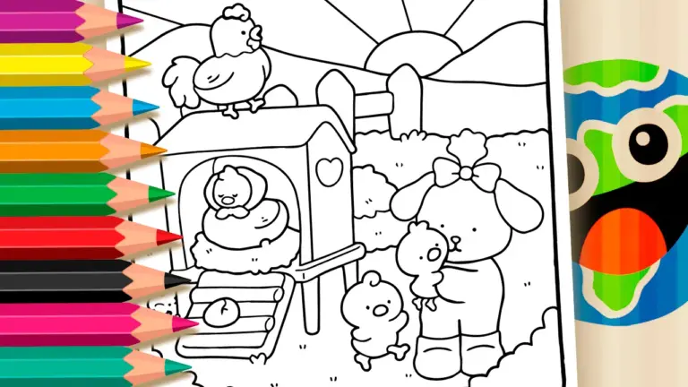 Bobbie Goods Style Farm Coloring Page – Free Mobile Fun - Cute & Kawaii Coloring Pages Online