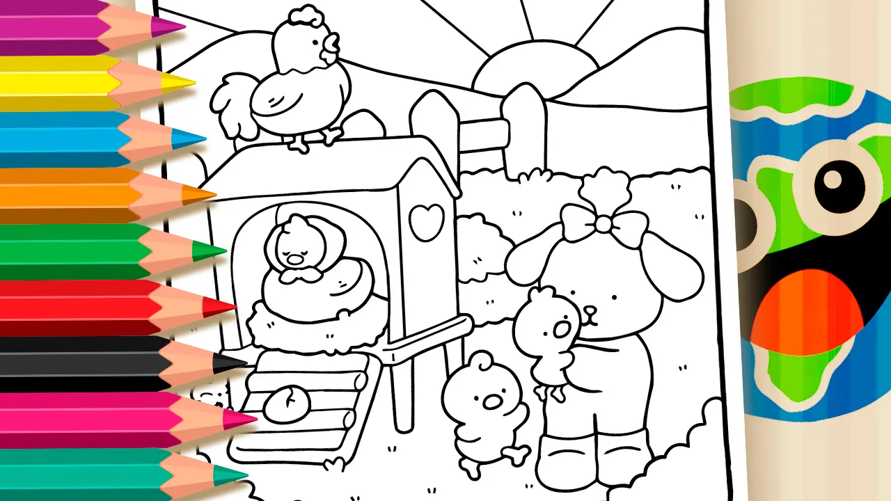 Bobbie Goods Style Farm Coloring Page – Free Mobile Fun