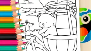 Coloring page Christ the Redeemer Teddy Bear Coloring Page - Free Online Fun