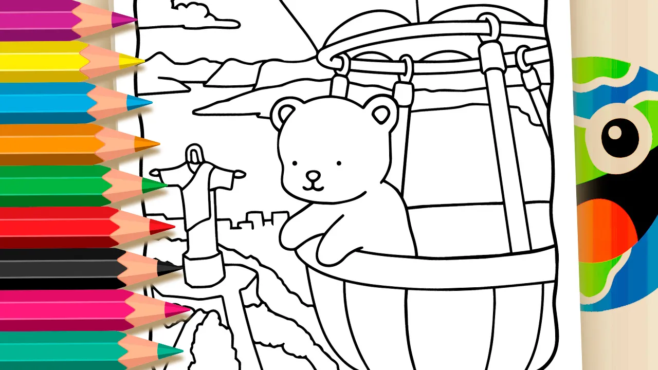 Christ the Redeemer Teddy Bear Coloring Page – Free Online Fun