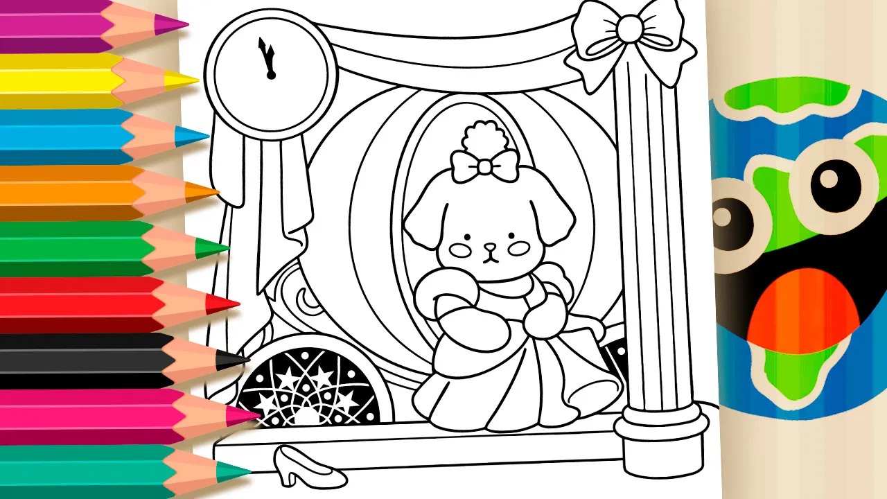 Cinderella Bobbie Goods Style Coloring Page at Midnight