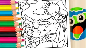 Coloring page Harry Potter Kawaii Cat Free Theme Coloring Page