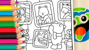 Hippo Curator Coloring Page – Fun Museum Theme coloring page