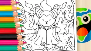 Coloring page Maleficent Bobbie Goods Style FREE ▷ Color on Your Phone