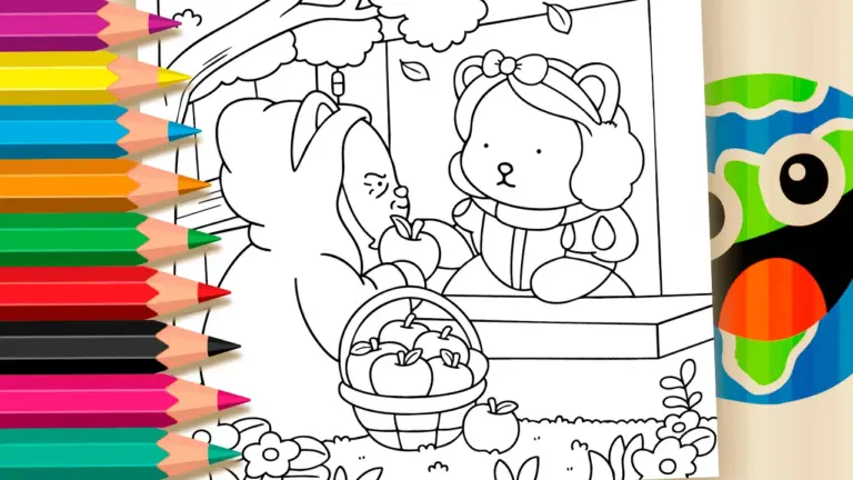 Free Bobbie Goods Style Snow White Coloring Page ▷ Paint on Your Phone - Famous Characters Coloring Pages