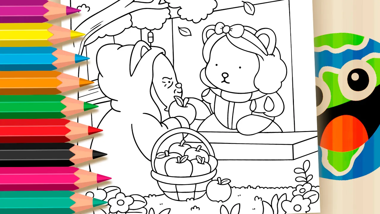 Free Bobbie Goods Style Snow White Coloring Page ▷ Paint on Your Phone