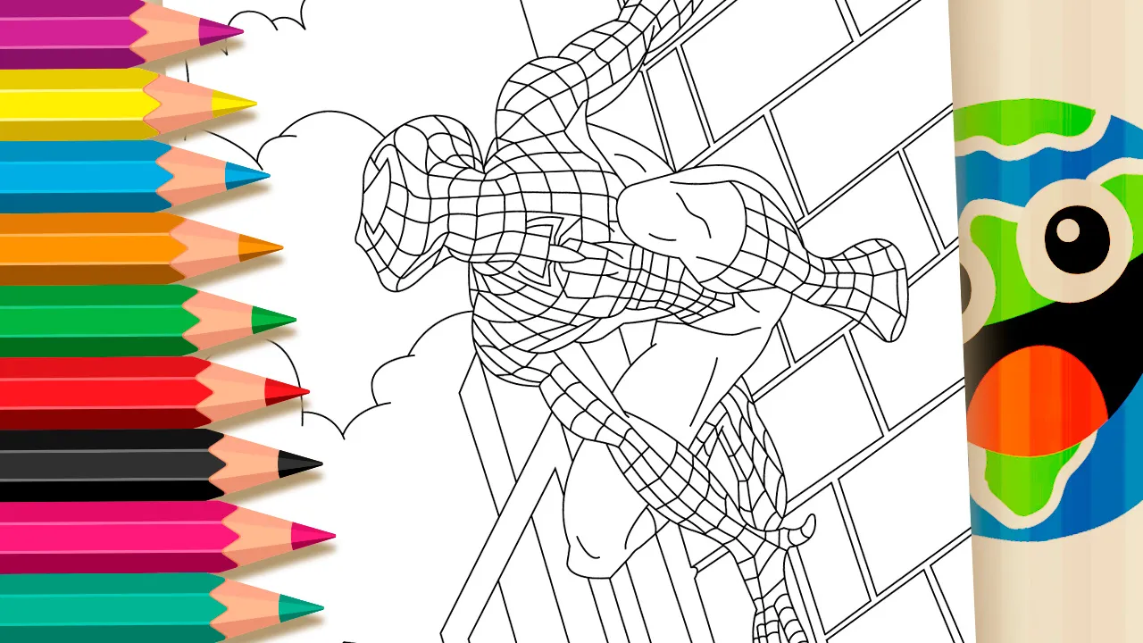 Free Spider-Man Coloring Page ▷ Paint Online