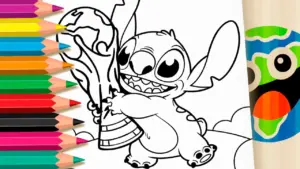 Coloring page Stitch World Cup 2026 Coloring Page – Free Online Fun