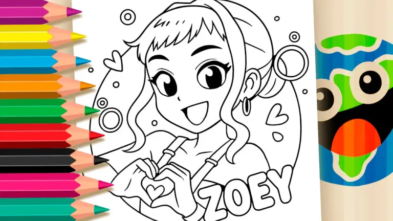 Zoey Adorable Kpop Warriors Coloring Page Free Online - Famous Characters Coloring Pages