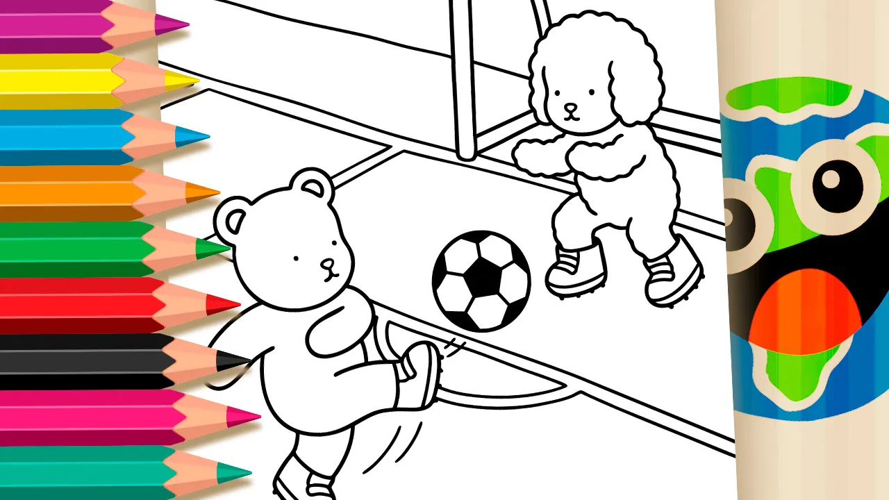 Bobbie Goods Style Soccer Fun Coloring Pages