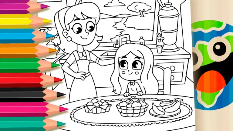 Cowgirl and Cecilia Breakfast Theme Coloring Page - Cute & Kawaii Coloring Pages Online