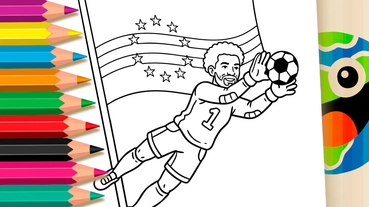 Goalkeeper Vozinha World Cup 2026 Coloring Page