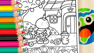 Coloring page Harvest Day Fun Coloring Pages – Coco Wyo Style