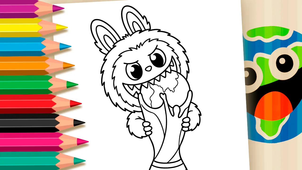 Labubu and the World Cup Trophy Coloring Fun