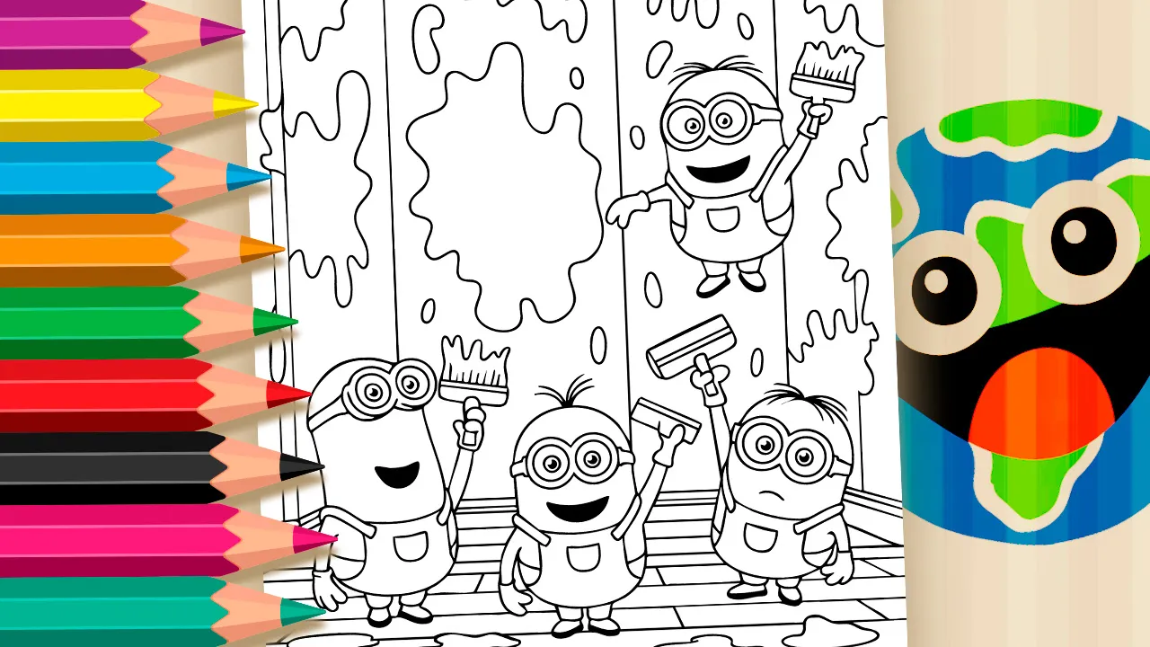 Minions Painter Coloring Pages Online