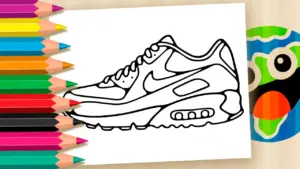 Nike Air Max 90 Sneakers Coloring Pages
