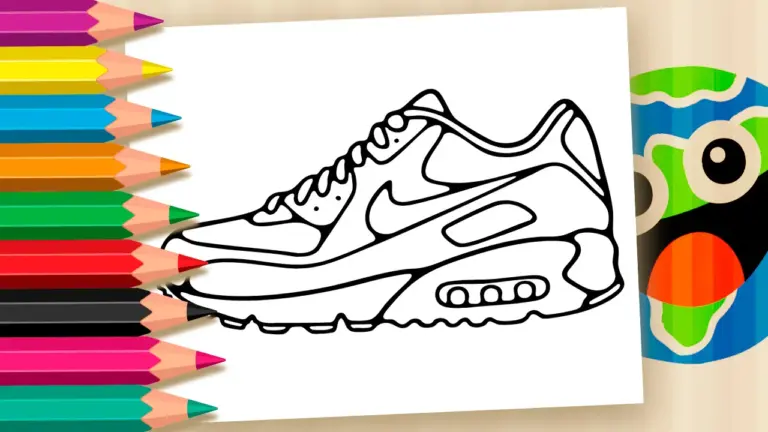 Nike Air Max 90 Sneakers Coloring Pages - Culture & Holiday Coloring Pages