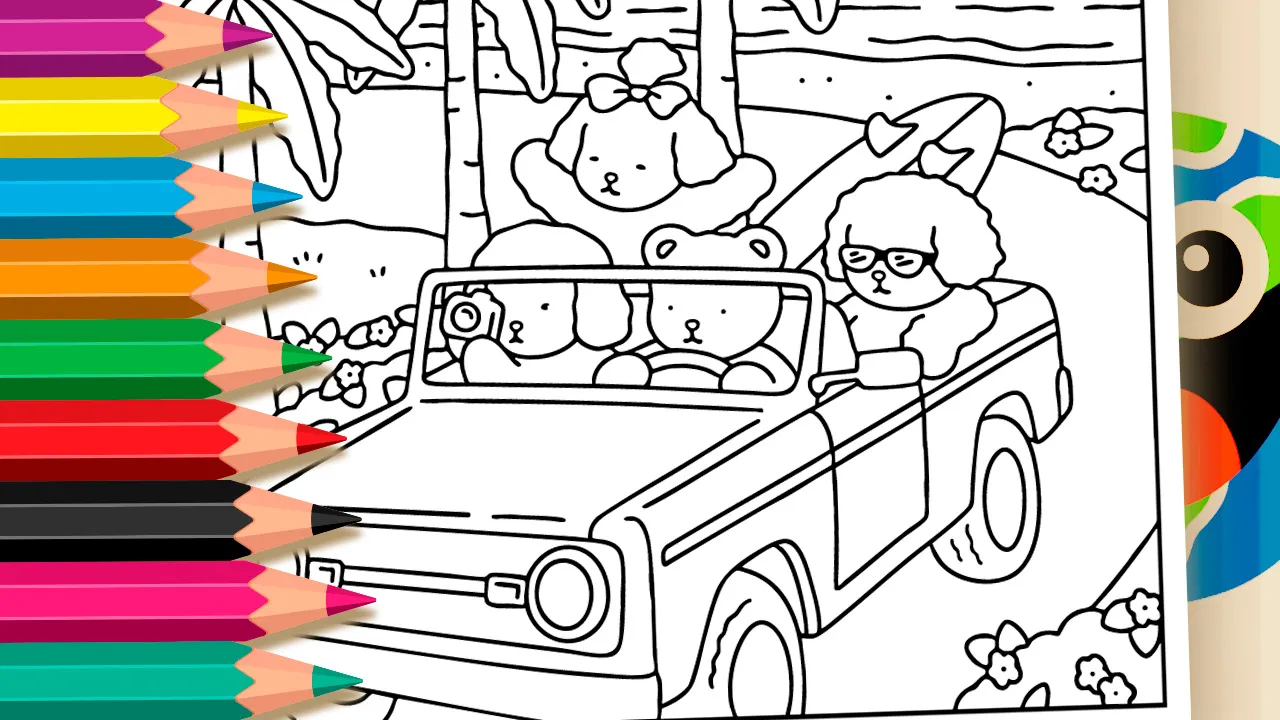 On the Road with Bobbie Goods Style Coloring Pages