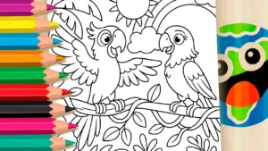 Rio Birds Tropical Coloring Pages Free ▷ Paint on Your Phone